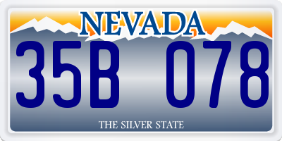NV license plate 35B078