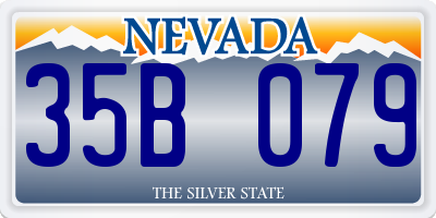 NV license plate 35B079