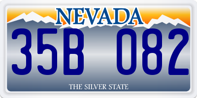 NV license plate 35B082