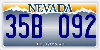 NV license plate 35B092