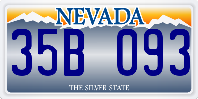 NV license plate 35B093