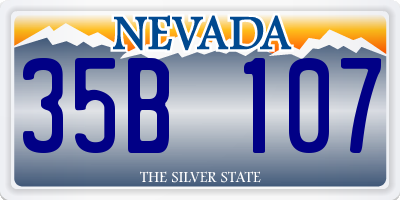 NV license plate 35B107