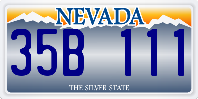 NV license plate 35B111