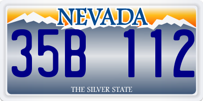 NV license plate 35B112