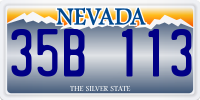 NV license plate 35B113