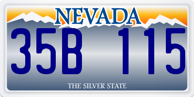 NV license plate 35B115