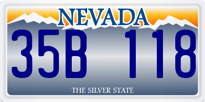 NV license plate 35B118