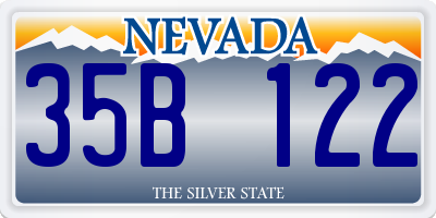 NV license plate 35B122