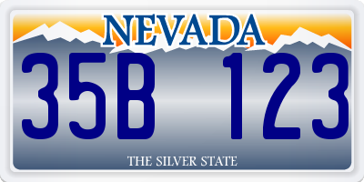 NV license plate 35B123