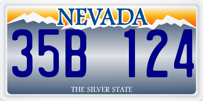 NV license plate 35B124