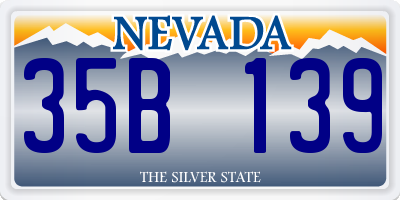 NV license plate 35B139