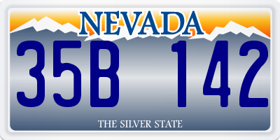 NV license plate 35B142
