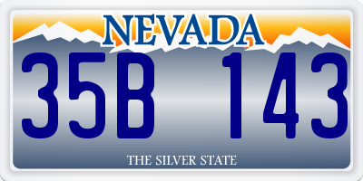 NV license plate 35B143