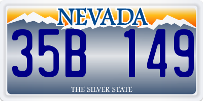 NV license plate 35B149