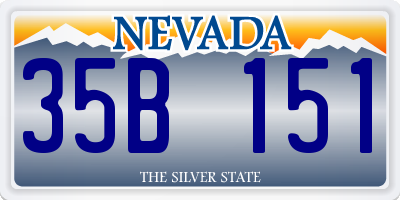NV license plate 35B151