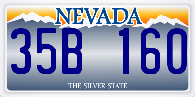 NV license plate 35B160
