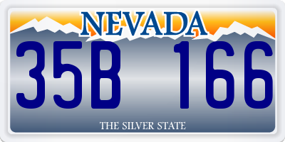 NV license plate 35B166