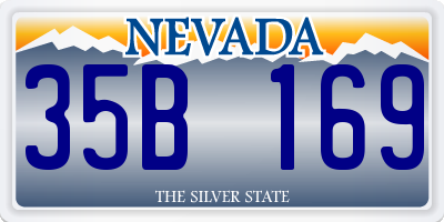 NV license plate 35B169