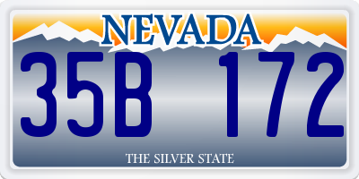 NV license plate 35B172