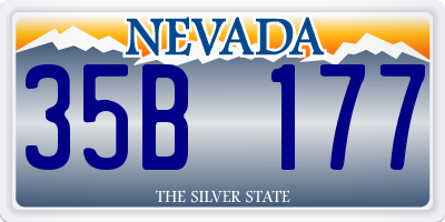 NV license plate 35B177