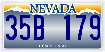 NV license plate 35B179