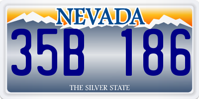 NV license plate 35B186