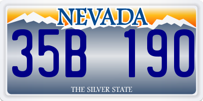 NV license plate 35B190