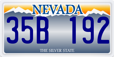 NV license plate 35B192