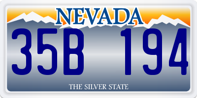 NV license plate 35B194