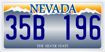 NV license plate 35B196