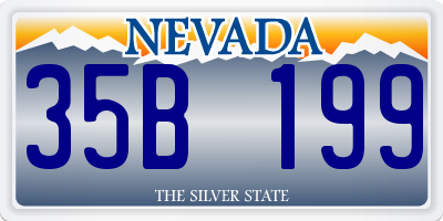 NV license plate 35B199