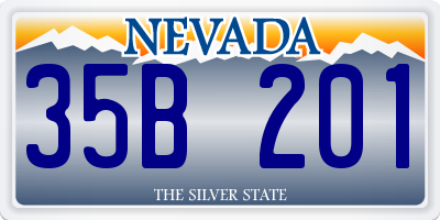 NV license plate 35B201