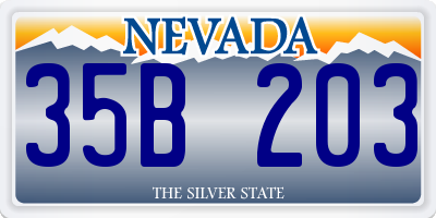 NV license plate 35B203