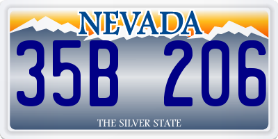 NV license plate 35B206