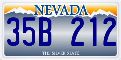 NV license plate 35B212