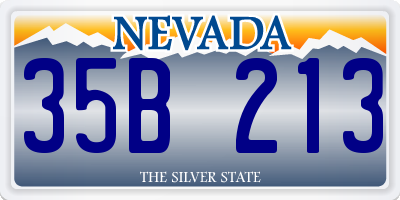 NV license plate 35B213