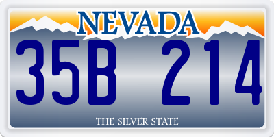 NV license plate 35B214