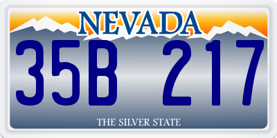 NV license plate 35B217