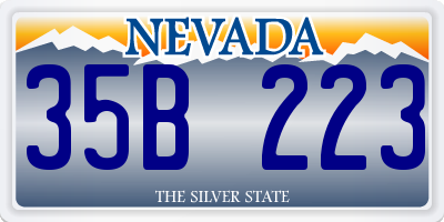 NV license plate 35B223
