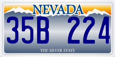 NV license plate 35B224