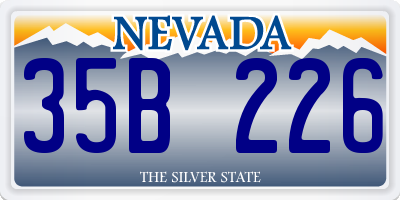 NV license plate 35B226