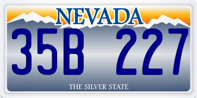 NV license plate 35B227