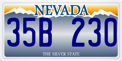 NV license plate 35B230