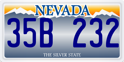 NV license plate 35B232