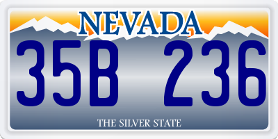 NV license plate 35B236