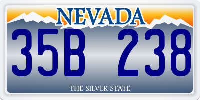 NV license plate 35B238