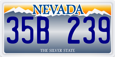 NV license plate 35B239