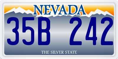 NV license plate 35B242