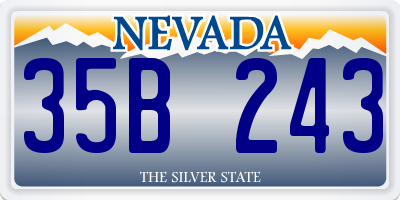 NV license plate 35B243