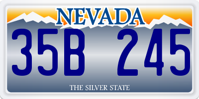 NV license plate 35B245